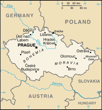 Map of the Czech Rep.