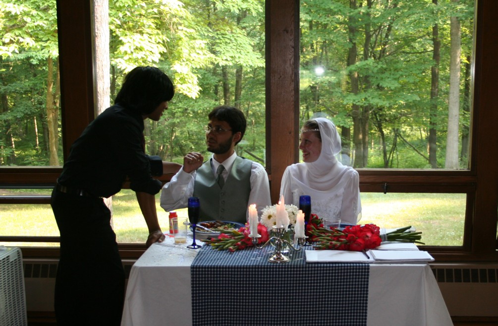 Katie, Safwan and I at the reception